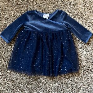Hanna Andersson Navy Velvet Dress